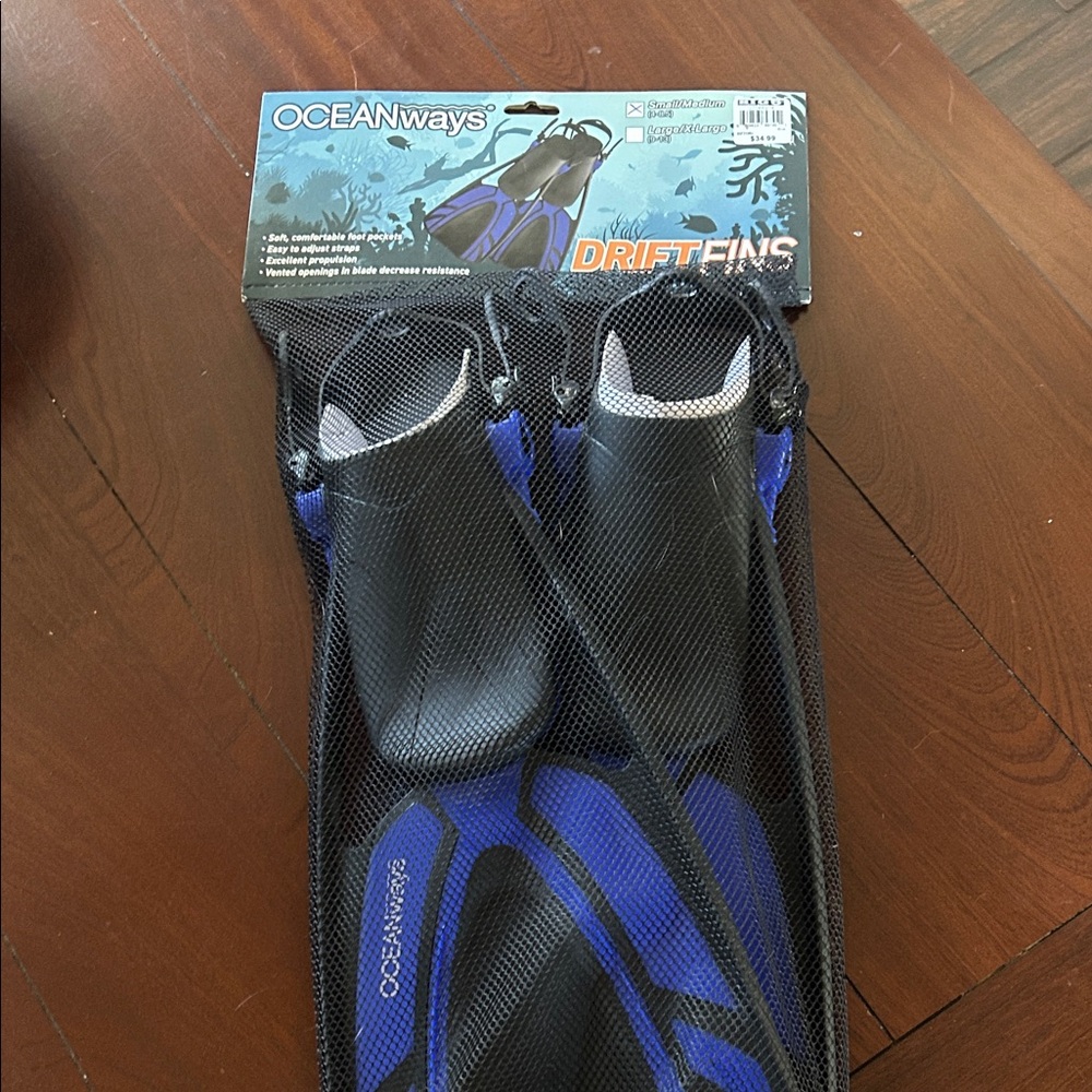 Kids Blue Swim Fins